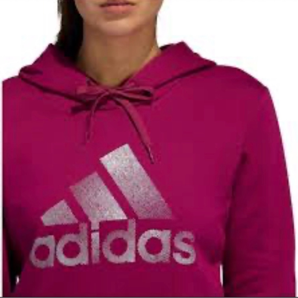 ADIDAS Holiday Hoodie Power Berry Sweatshirt Pullover Women’s Size S
